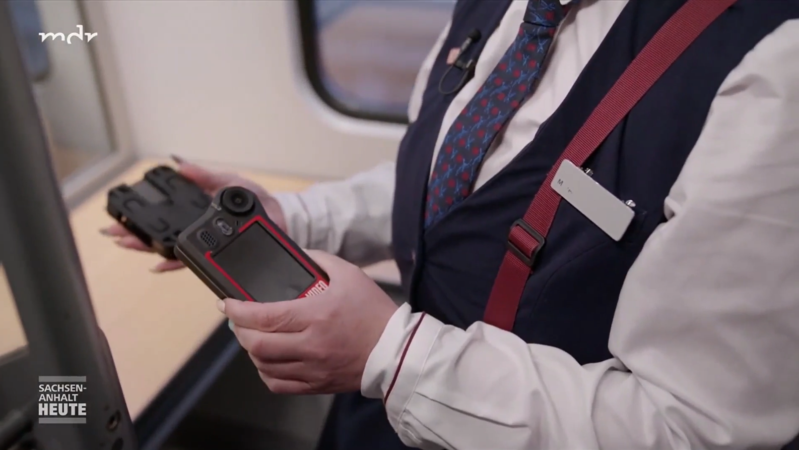NetCo Body-Cam bei der Deutsche Bahn, Urheber: MDR